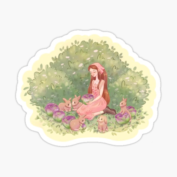 Item preview, Cabbage Gardener Girl designed and sold by JuniperCharm.