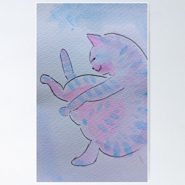 Item preview, Alvin the Cat bathtime designed and sold by ladyberndt.