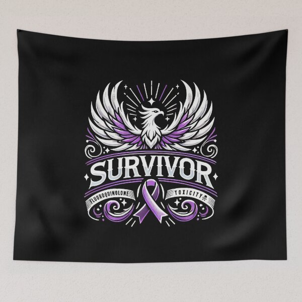 Item preview, Survivor Phoenix - Fluoroquinolone Toxicity Awareness designed and sold by DOLCEINDIGO.