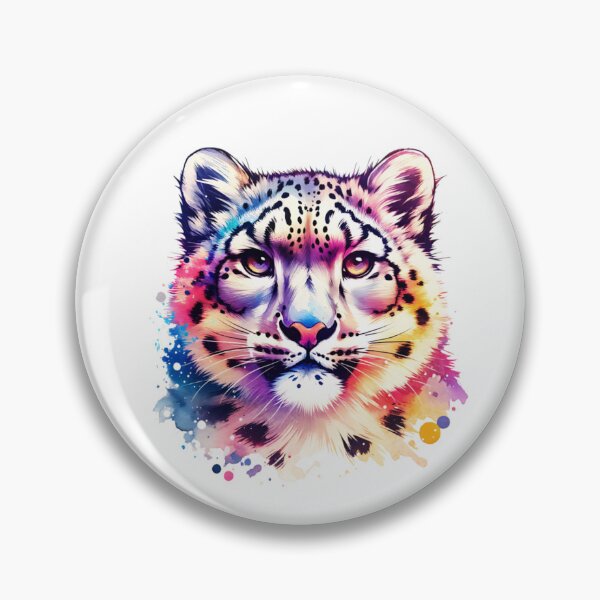 Item preview, Watercolor Snow Leopard Face designed and sold by TheAnimalZ00.