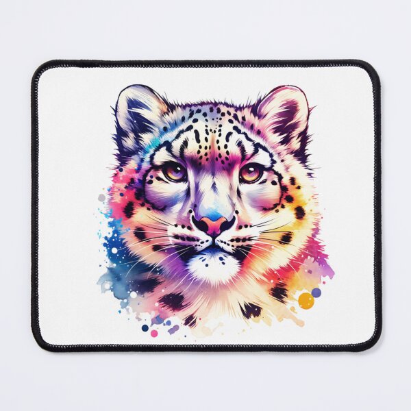 Item preview, Watercolor Snow Leopard Face designed and sold by TheAnimalZ00.