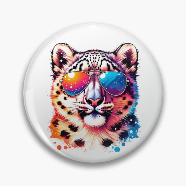 Item preview, Cool Watercolor Snow Leopard Wearing Sunglasses designed and sold by TheAnimalZ00.