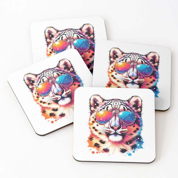 Item preview, Cool Watercolor Snow Leopard Wearing Sunglasses designed and sold by TheAnimalZ00.