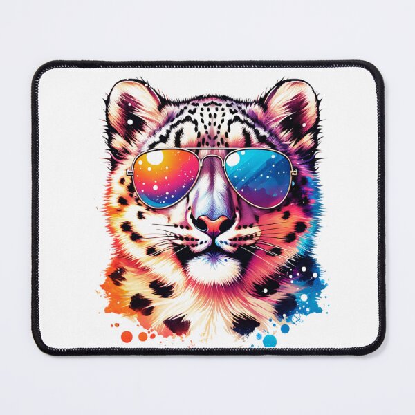 Item preview, Cool Watercolor Snow Leopard Wearing Sunglasses designed and sold by TheAnimalZ00.