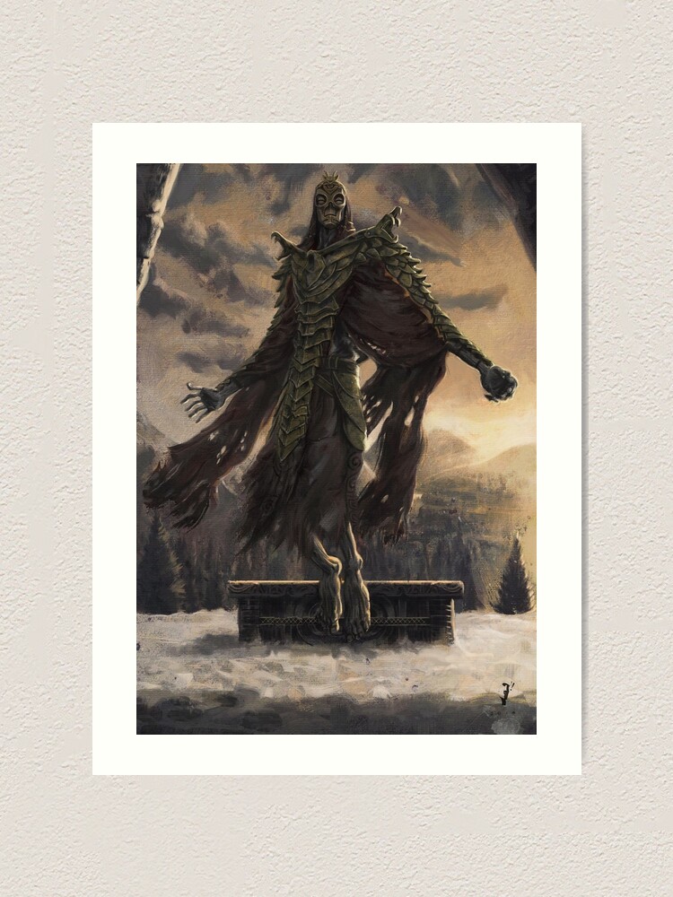 Skyrim Dragon Priest Fan Art Poster Art Print By Ultimatecars Redbubble