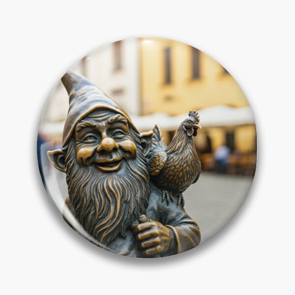 Item preview, Thinking of Wroclaw - Gnome With Chicken designed and sold by Purrfecta.