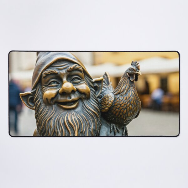 Item preview, Thinking of Wroclaw - Gnome With Chicken designed and sold by Purrfecta.