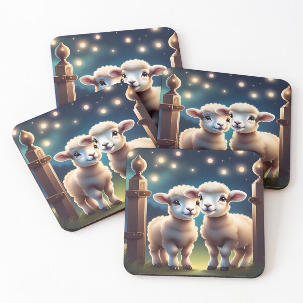 Item preview, Cute Little Baby Sheep Friends on the Farm designed and sold by Sticker-Tree.