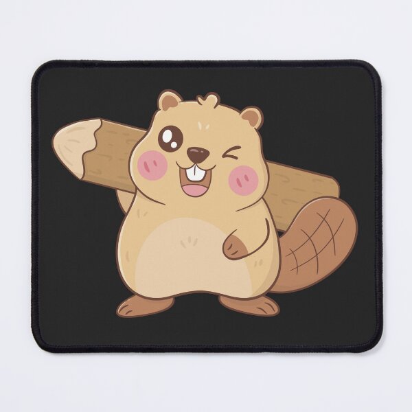 Item preview, Kawaii Beaver - Holding A Log of Wood designed and sold by KawaiiKittan.