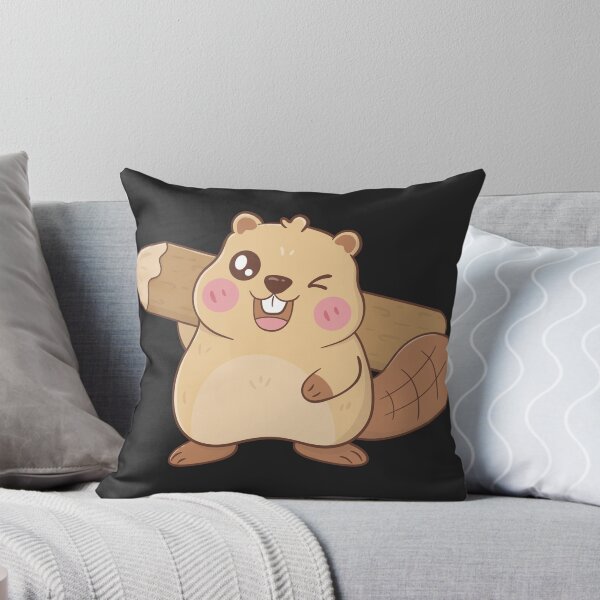 Item preview, Kawaii Beaver - Holding A Log of Wood designed and sold by KawaiiKittan.