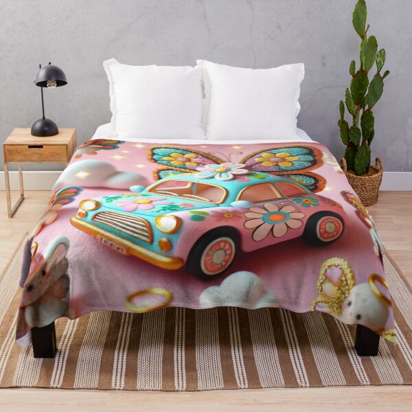 Item preview, Whimsical Car with Butterflies and Angels designed and sold by h4sey.