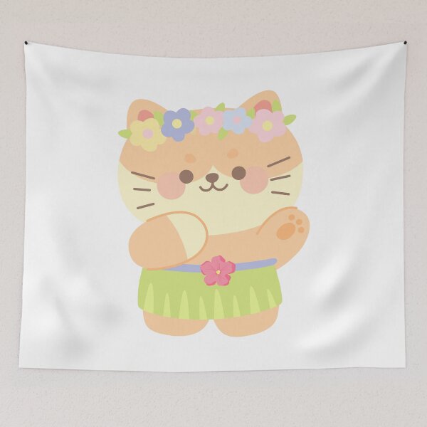 Aperçu de l'œuvre aloha chat créée et vendue par cuteart.