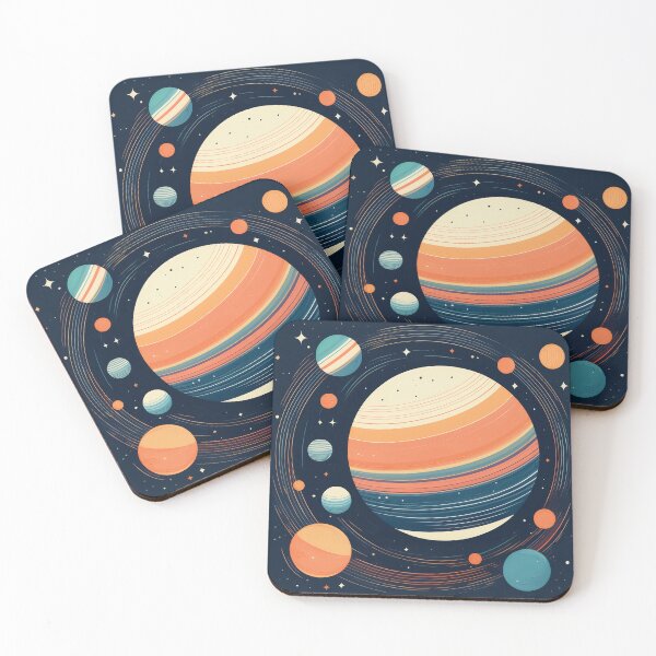 Item preview, A nature-inspired space design with earthy tones, featuring planets and stars. designed and sold by HEMRO.