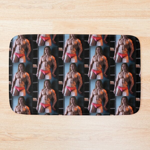 Item preview, Bodybuilder In Red Suit designed and sold by handsomenudes.