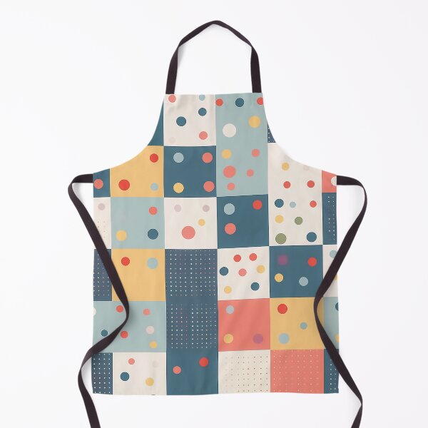 Aperçu de l'œuvre Un motif en damier avec des pois de différentes tailles et couleurs, créée et vendue par HEMRO.