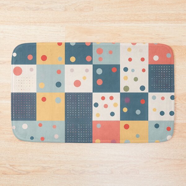 Item preview, A checkerboard pattern design with ditsy polka dots in various sizes and colors, designed and sold by HEMRO.