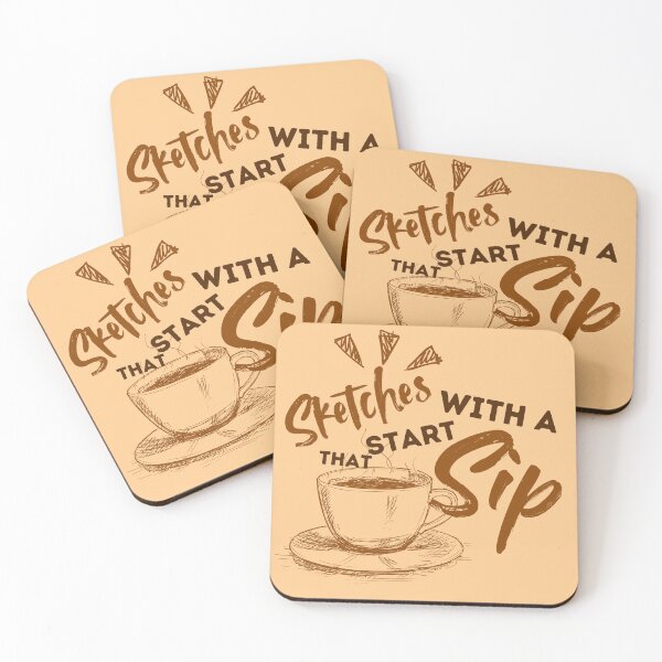 Item preview, "Sketches that start with a sip" designed and sold by ArtKoffee.