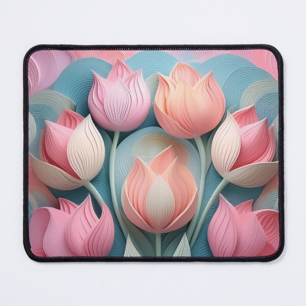Item preview, An intricate pattern design with waves circles and tulips in a vibrance pastel of colors designed and sold by HEMRO.