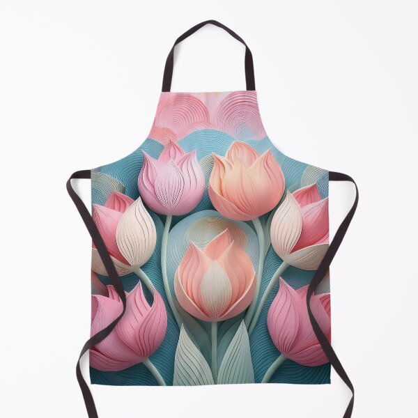 Item preview, An intricate pattern design with waves circles and tulips in a vibrance pastel of colors designed and sold by HEMRO.