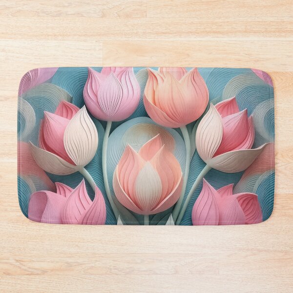 Item preview, An intricate pattern design with waves circles and tulips in a vibrance pastel of colors designed and sold by HEMRO.