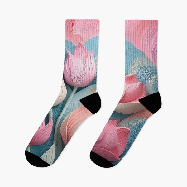 Item preview, An intricate pattern design with waves circles and tulips in a vibrance pastel of colors designed and sold by HEMRO.