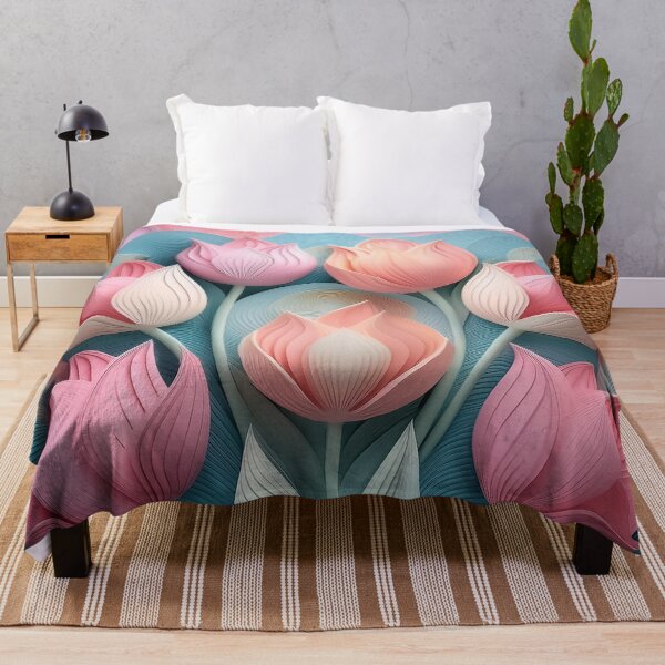 Item preview, An intricate pattern design with waves circles and tulips in a vibrance pastel of colors designed and sold by HEMRO.
