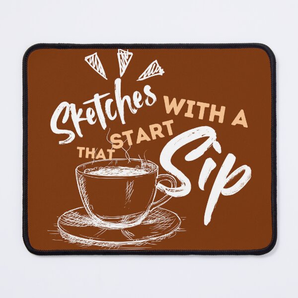 Item preview, "Sketches that start with a sip" dark designed and sold by ArtKoffee.