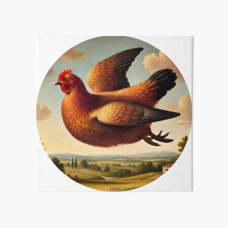 Vista previa del artículo con la obra «Pájaro volador Isa Brown Pintura de estilo renacentista», diseñado y vendido por Trish Hart.