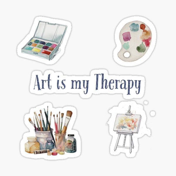 Item preview, Art is my Therapy Sticker Pack designed and sold by aliveinmiddle.
