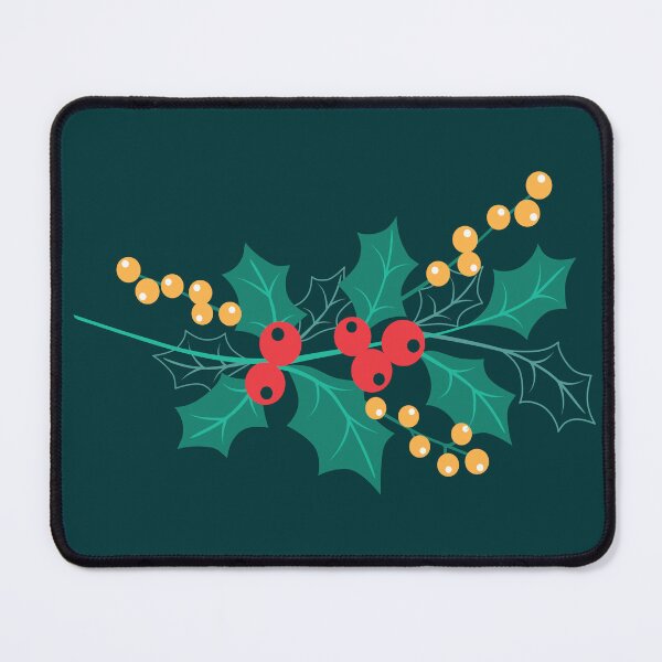 Item preview, Retro Christmas winter flora berries bouquet green designed and sold by Dana Du.