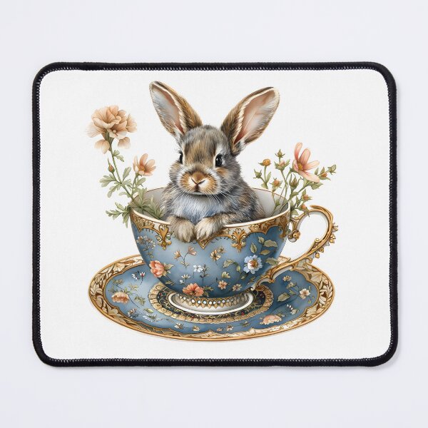 Item preview, Bunny in a floral teacup designed and sold by macco775.