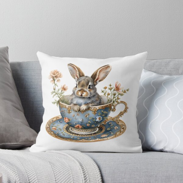 Item preview,  Bunny in a floral teacup designed and sold by macco775.