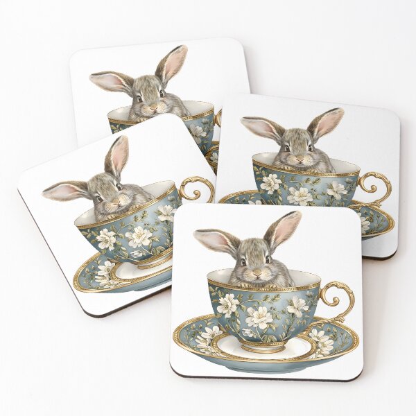 Item preview, Bunny in a blue teacup designed and sold by macco775.