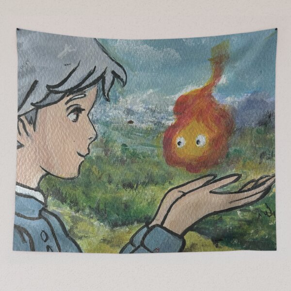 Item preview, Painting of Sophie and Calcifer designed and sold by Ryebreadart.