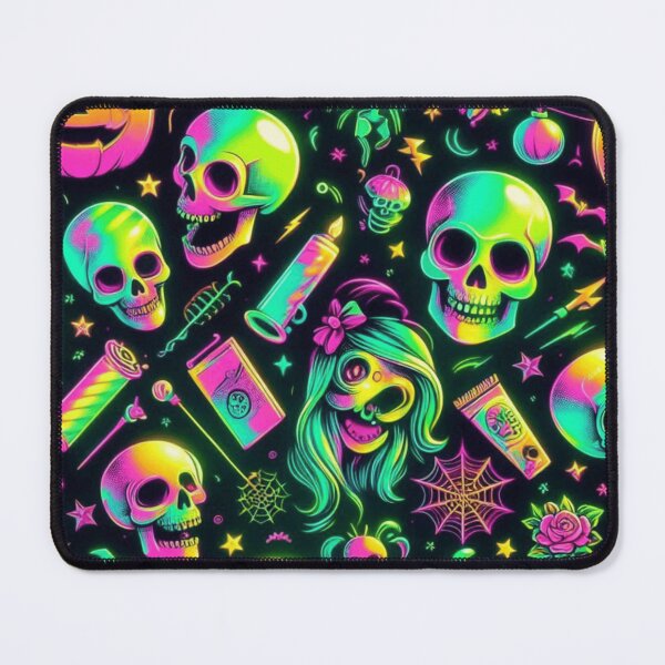 Item preview, Neon skull- Halloween gothic October 31 designed and sold by cocomelon168.