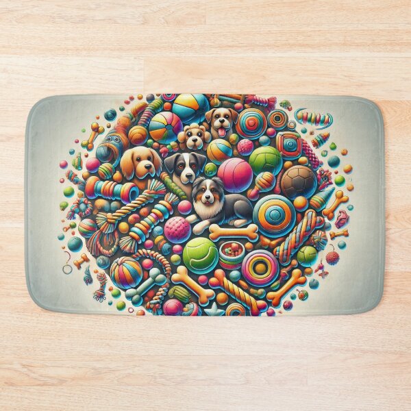 Item preview, Playful Paradise - Vibrant Pet Toy Explosion designed and sold by WheelieGdArt.