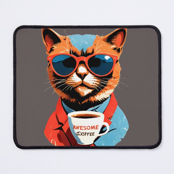 Item preview, Cat Drinking Coffee  designed and sold by LetsPS.