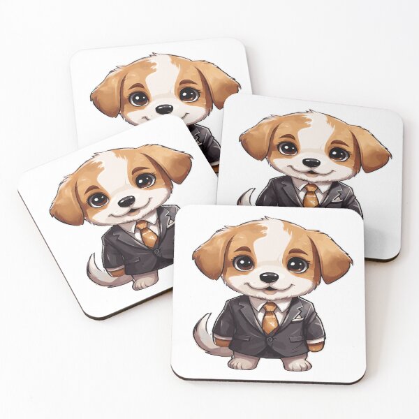 Item preview, Business Dog, kawaii chibi dog wearing a suit or smoking designed and sold by AdrianMDesigns.