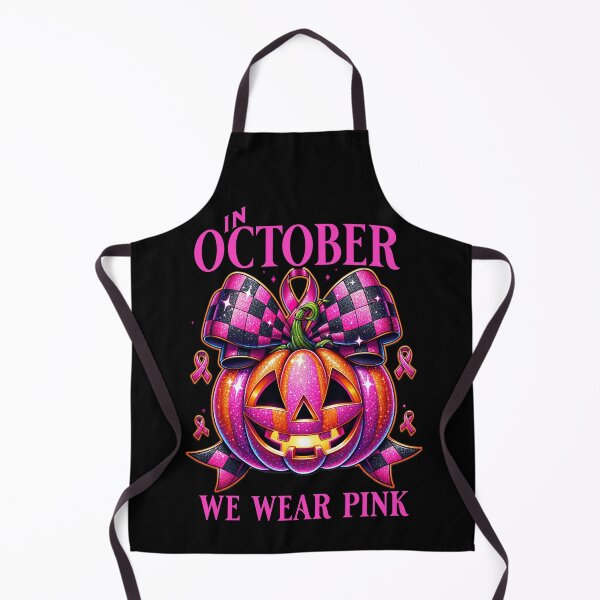 Item preview, In October We Wear Pink Breast Cancer Halloween Pumpkin Pink Ribbon designed and sold by CarantinedChaos.