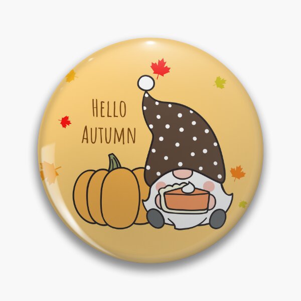Item preview, "Kawaii Gnome Welcoming Autumn - Cute Fall Vibes" designed and sold by artworkathome.