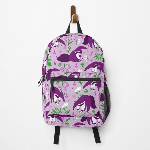 Aperçu de l'œuvre fourmilier violet animal mignon floral créée et vendue par Gossip Rag.