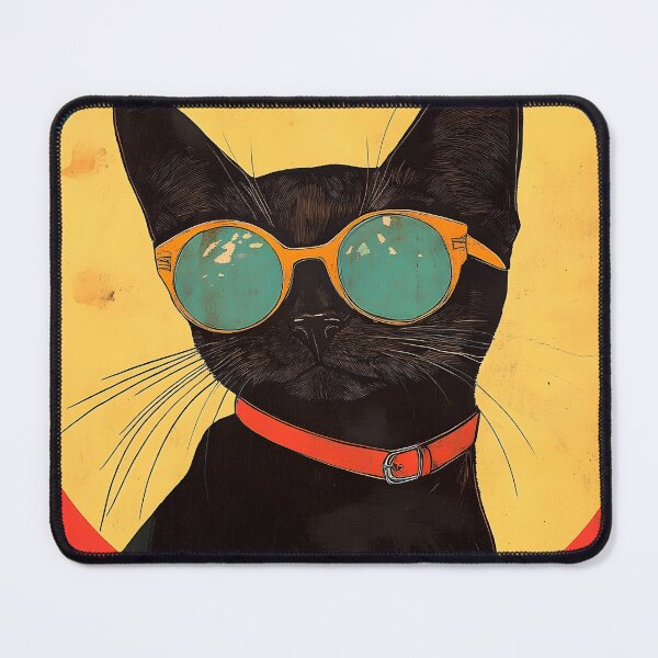 Item preview, Copy of Copy of Hipster retro psychedelic cat print  designed and sold by dcrc.