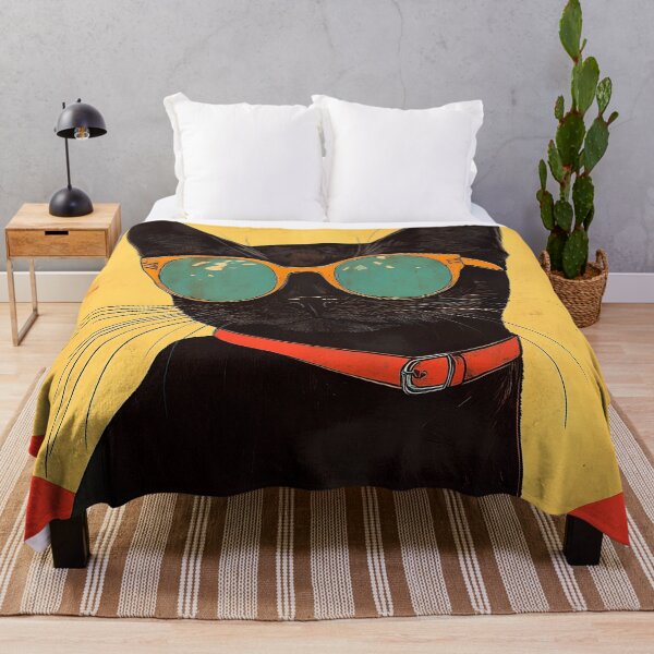 Item preview, Copy of Copy of Hipster retro psychedelic cat print  designed and sold by dcrc.
