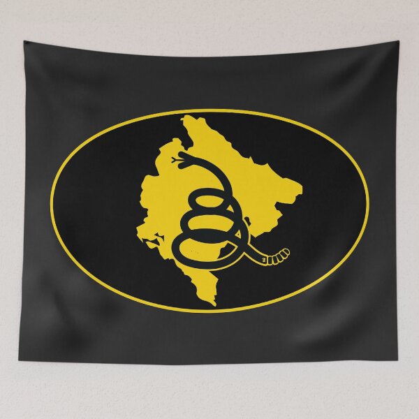 Item preview, MONTENEGRO - Freedom Is The Superpower - Modern Gadsden Snake Flag - Dont Tread On Me design designed and sold by pelagio.