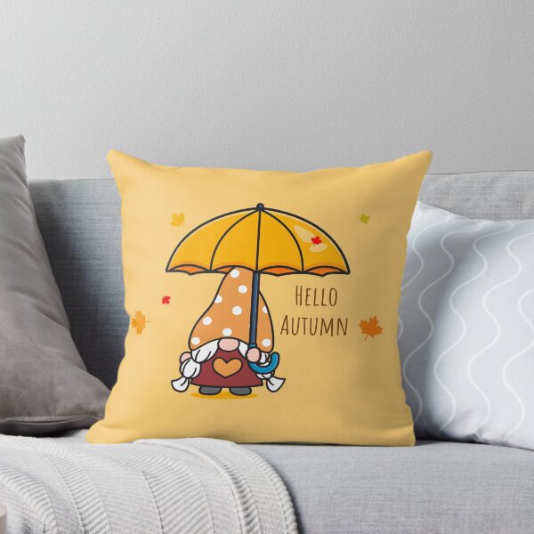 Item preview, "Kawaii Gnome Welcoming Autumn - Cute Fall Vibes" designed and sold by artworkathome.