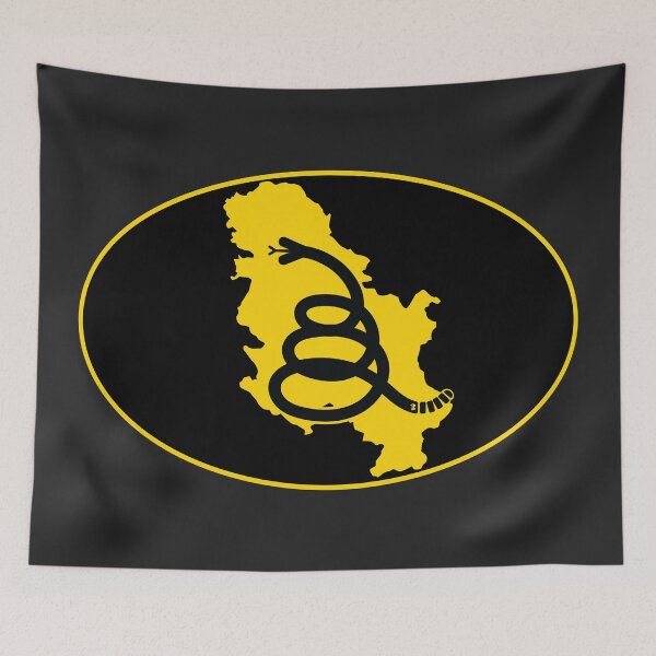 Item preview, SERBIA - Freedom Is The Superpower - Modern Gadsden Snake Flag - Dont Tread On Me design designed and sold by pelagio.