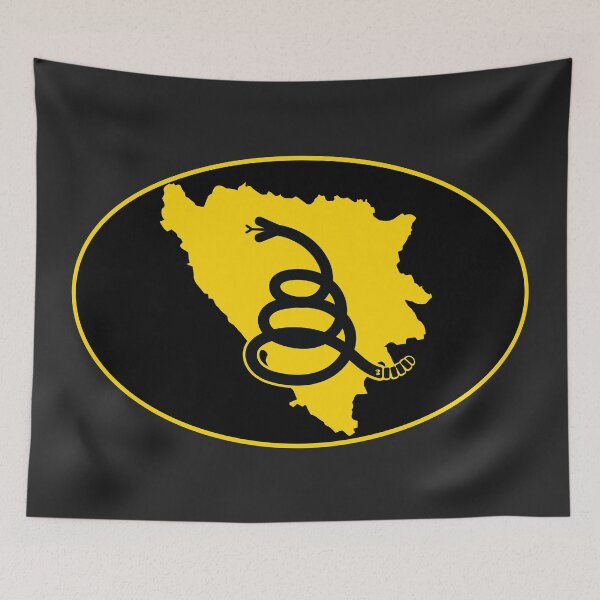 Item preview, BOSNIA AND HERZEGOVINA - Freedom Is The Superpower - Modern Gadsden Snake Flag - Dont Tread On Me design designed and sold by pelagio.