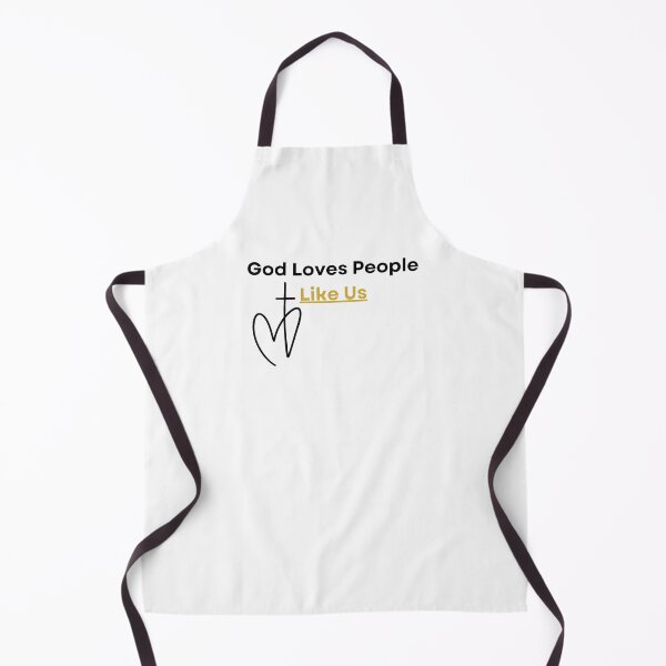 Item preview, God Loves People Like Us, black/gold font designed and sold by Redeemed365.