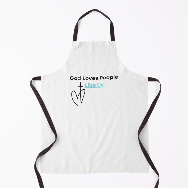 Item preview, God Loves People Like Us, black/teal font designed and sold by Redeemed365.