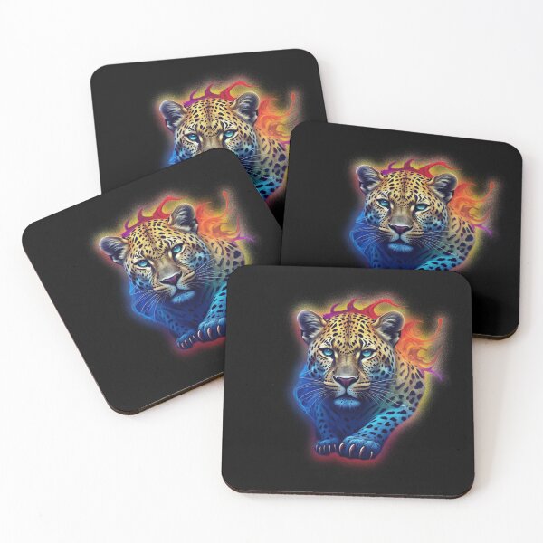 Item preview, flaming Leopard designed and sold by LevonsCrazyArt.